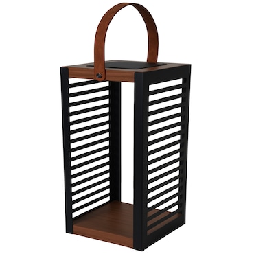 Lumisky Linterna solar con batería FERIAN H35CM Acero Negro