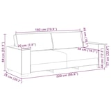 thumbnail of vidaXL 3-Sitzer-Sofa Schwarz 220x78x84 cm Samt