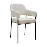 thumbnail of SVITA SCARLETT 2er Set Esszimmerstühle Armlehnstuhl Polsterstuhl Stoff Weiß