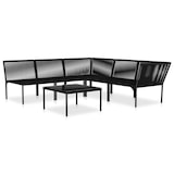thumbnail of vidaXL 6-delige tuin loungeset met kussens zwart PVC