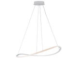 thumbnail of Raky - Sospensione in metallo e alluminio laccato bianco con led integrato CCT + telecomando e cavi elettrici regolabili 130 - Ø70 - BL325-SBC-CCT