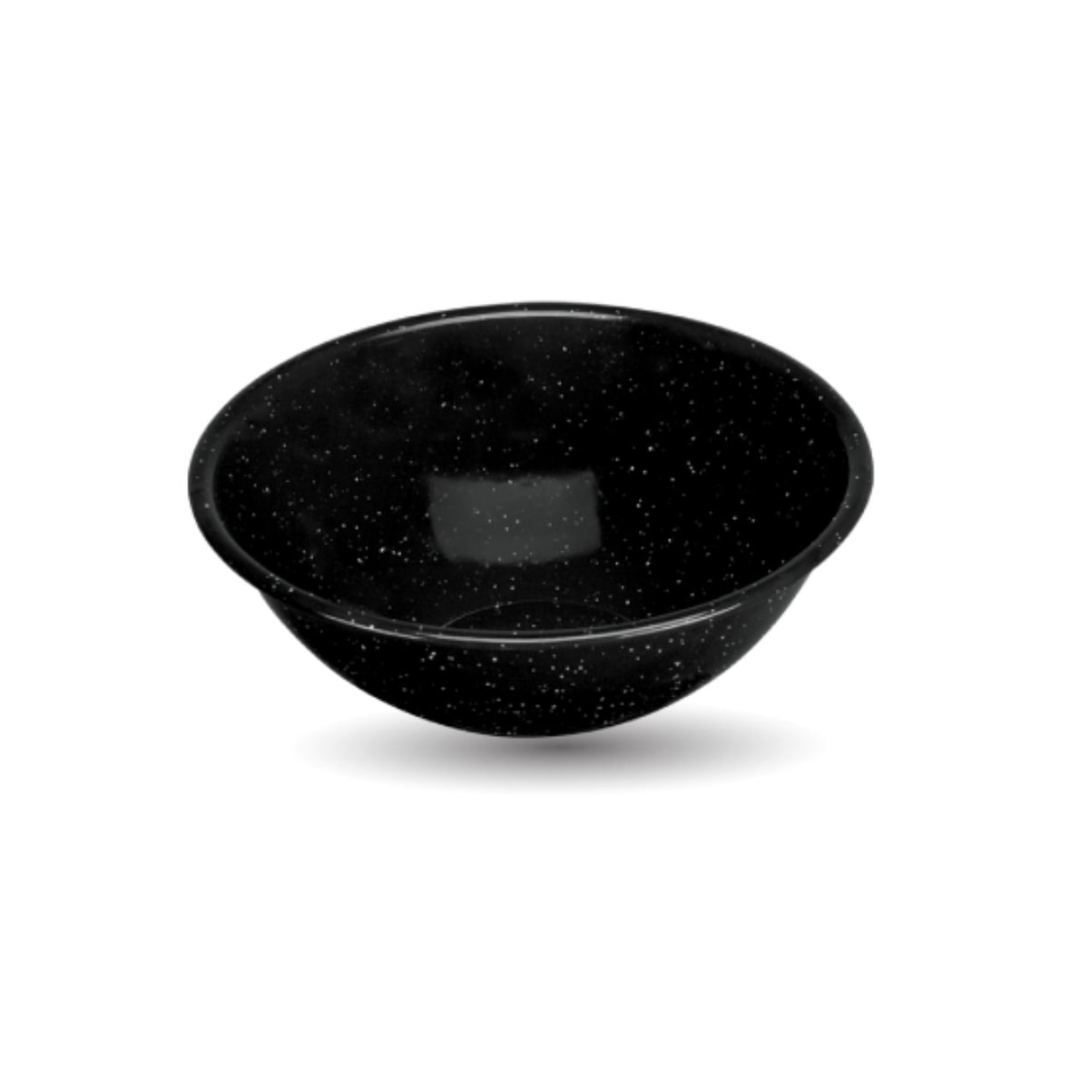 Graniteware | Grand bol Ø18cm en acier émaillé | Compatible four et lave-vaisselle | Légère | Empilable | Résiste aux rayures | Noir