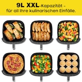 thumbnail of 9L XL Heißluftfritteuse 2350W, Airfryer mit 9 Programme, Digital Touch, fettarmes Kochen, kompakt, Schüttel-Erinnerung, spülmaschinengeeignet
