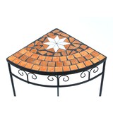 thumbnail of DanDiBo Blumenhocker Mosaik Eckregal 62 cm Blumenständer 12013 Beistelltisch Pflanzenständer Mosaiktisch Ecke