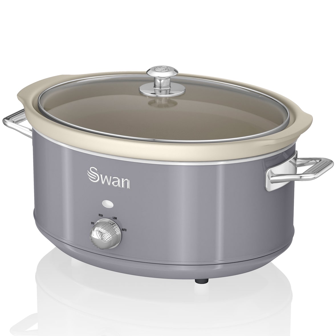 SWAN SF17031BNEU Retro Mijoteuse 6,5L Poêle Amovible en Céramique