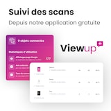 thumbnail of Plaque avis Google NFC connectée avec QR code Viewup - 10x10cm - Acrylique rigide - Blanc
