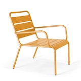 thumbnail of Gele stalen lage fauteuil