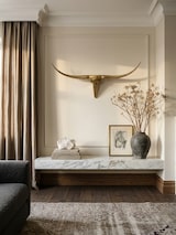 thumbnail of Deko Geweih Bull M WL1.392 Gold 100 cm Aluminium Design Hörner, Wanddekoration Stierkopf Horn Modern, Wandskulptur Geweih-Jagdtrophäe Metall,