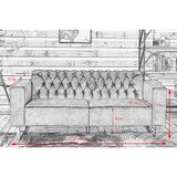 thumbnail of KAWOLA Sofa NILO 3-Sitzer Velvet Vintage gold