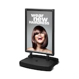 thumbnail of Exposiciónate Cavalletto pubblicitario per esterni bifacciale nero (A1) WTRA1WRBLK