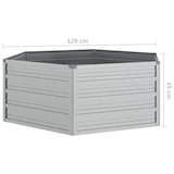 thumbnail of Helloshop26 - Hochbeet für Pflanzen und Blumen Terrasse Garten 129 x 45 cm verzinkter Stahl silber 02_0039361