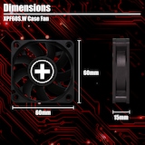 thumbnail of Xilence XPF60S.W 60mm Gehäuselüfter, 3PIN, White Box