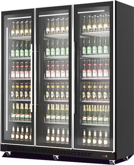 Gastro Lagerkühlschrank Kühlschrank Gewerbekühlschrank 1600l 2-10°C 3 Glastüren