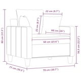 thumbnail of vidaXL Fauteuil 60 cm stof zwart