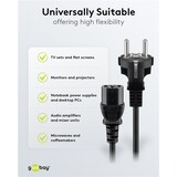 thumbnail of Goobay 68605 Kaltgeräte Anschlusskabel, 1,5 m, Schwarz, 1.5 m - Schutzkontaktstecker (Typ F, CEE 7/7) > Gerätebuchse C13 (Kaltgeräteanschluss)