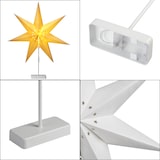 thumbnail of Casaria LED Weihnachtsstern mit Ständer Beleuchtet 60 cm creme Papierstern Weihnachten Weihnachtsdeko Leuchtstern Dekostern Adventsstern