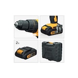 thumbnail of 18V VITO accuboormachine + 2 2.0 Ah lithium-accu's + 18 accessoires + rugzak + VITO-koffer