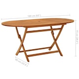 thumbnail of vidaXL Klappbarer Gartentisch 160x85x75 cm Massivholz Eukalyptus