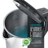 thumbnail of Arendo Wasserkocher 1,5 l 2200 W, Edelstahl, Doppelwand, Temperaturwahl 40 - 100°C mit Anzeige, weiß matt