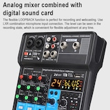 thumbnail of Table De Mixage 4 Canaux Avec Carte Son Intégrée Bluetooth Et USB Pour Enregistrement Live YONIS