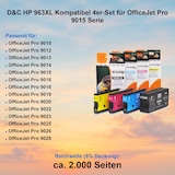 thumbnail of D&C HP 963XL Kompatibel 4er-Set für OfficeJet Pro 9015 Serie