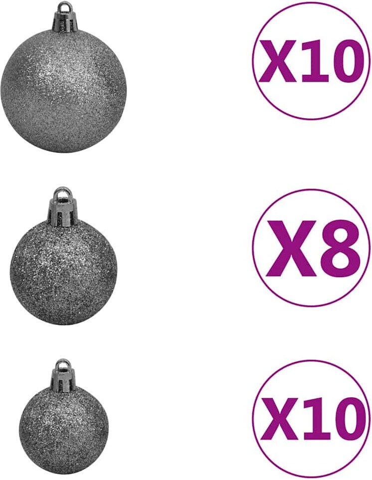 Glitzernde Christbaumkugeln in verschiedenen Größen.