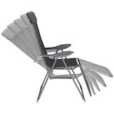 thumbnail of tectake Set van 2 aluminium tuinstoelen inklapbaar met hoofdsteun en voetensteun - antraciet - 405972