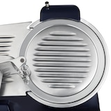 thumbnail of H.Koenig Elektrischer Alleschneider MSX256, professionell, Schnitt 0-12 mm, italienische Klinge 25 cm, eingebauter Schärfer, 282 rpm, Nachtblau