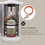 thumbnail of Goldflame Style Terrassenheizstrahler 11,2 kW 360°-Blick mobil Weiß / Silber-Metallic