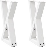 thumbnail of Helloshop26 - Set aus 2 verstellbaren Couchtischbeinen 28 x 43 cm elegantes modernes Design aus weißem Stahl 02_0056983