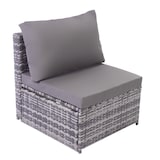 thumbnail of Merax Gartenlounge-SetRattan Sonneninsel Sitzgruppe, Sofa mit Sonnendach, Outdoor Gartenmöbel, Terrassenmöbel, wetterfest - grau