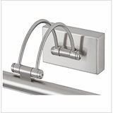 thumbnail of Aplique LED 8W, luz quente 3000K, níquel fosco, tradicional e elegante, totalmente articulado para quadros e espelhos.