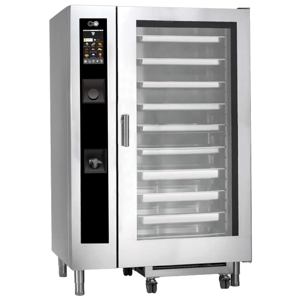 EURAST - Combi-gas oven met automatische reiniging 20 gn 2/1 - 1200x910x1850 mm - 56 Kw + 1600 W 230/1V - 41W2026R