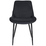 thumbnail of Silla de comedor Victoria con funda de terciopelo Negro