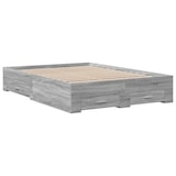 thumbnail of vidaXL Bettgestell mit Schubladen Grau Sonoma 140x190 cm Holzwerkstoff