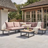 thumbnail of Salon de jardin bas 6 places en aluminium et bois taupe