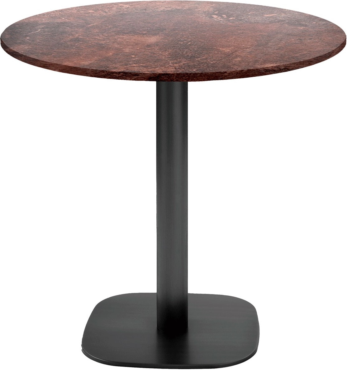 Restootab - Tavolo Ø70cm - Round piano laminato ruggine roc | METRO