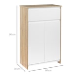 thumbnail of kleankin armario auxiliar de baño con 1 cajón y 2 puertas mueble auxiliar de baño para salón aseo dormitorio estilo moderno antivuelco 60x30x90 cm