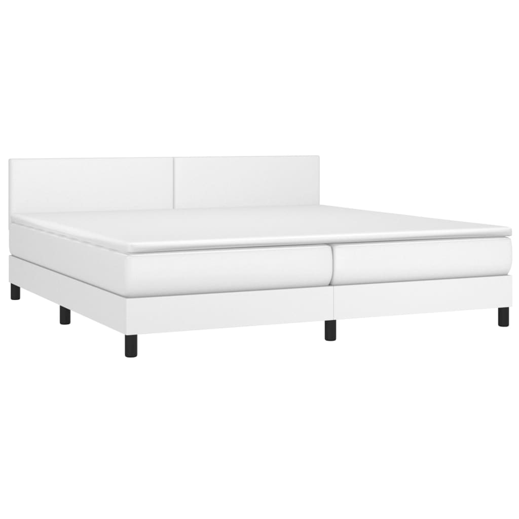 Décoshop26 - Cadre de lit LED avec sommier tête de lit matelas 200x200 cm tissu bleu TDL0208714