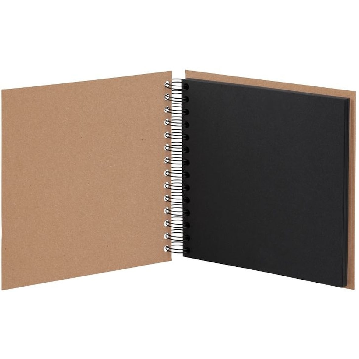 Fotoalbum Whire-O 60 Seiten 180x180mm kraft/schwarz