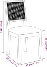 thumbnail of vidaXL Esszimmerstühle mit Kissen 2 Stk. Massivholz Gummibaum