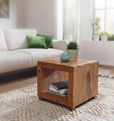 thumbnail of WOHNLING Sheesham Couchtisch MUMBAI Massiv 50x50 cm Beistelltisch Massivholz Tisch Neu