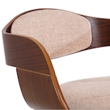 thumbnail of Set de 2 sillas de comedor Kingston de tela y madera Nogal/crema