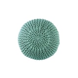 thumbnail of PREMIUM Sitzhocker Pouf  ø 45cm  Strickpouf Indoor u. Outdoor - pflegeleicht & nachhaltig : mint - ocean wave