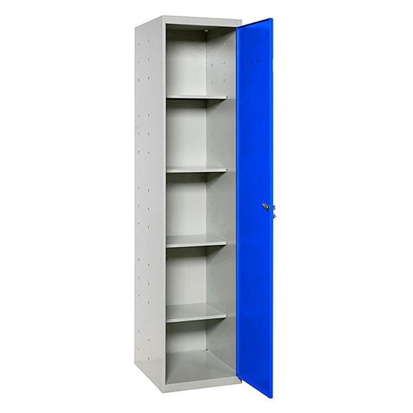 SimonRack Aktenschrank, Mehrzweckschrank, Stahl-Aufbewahrungsschrank, 4 Ebenen, Schloss - Simonlocker