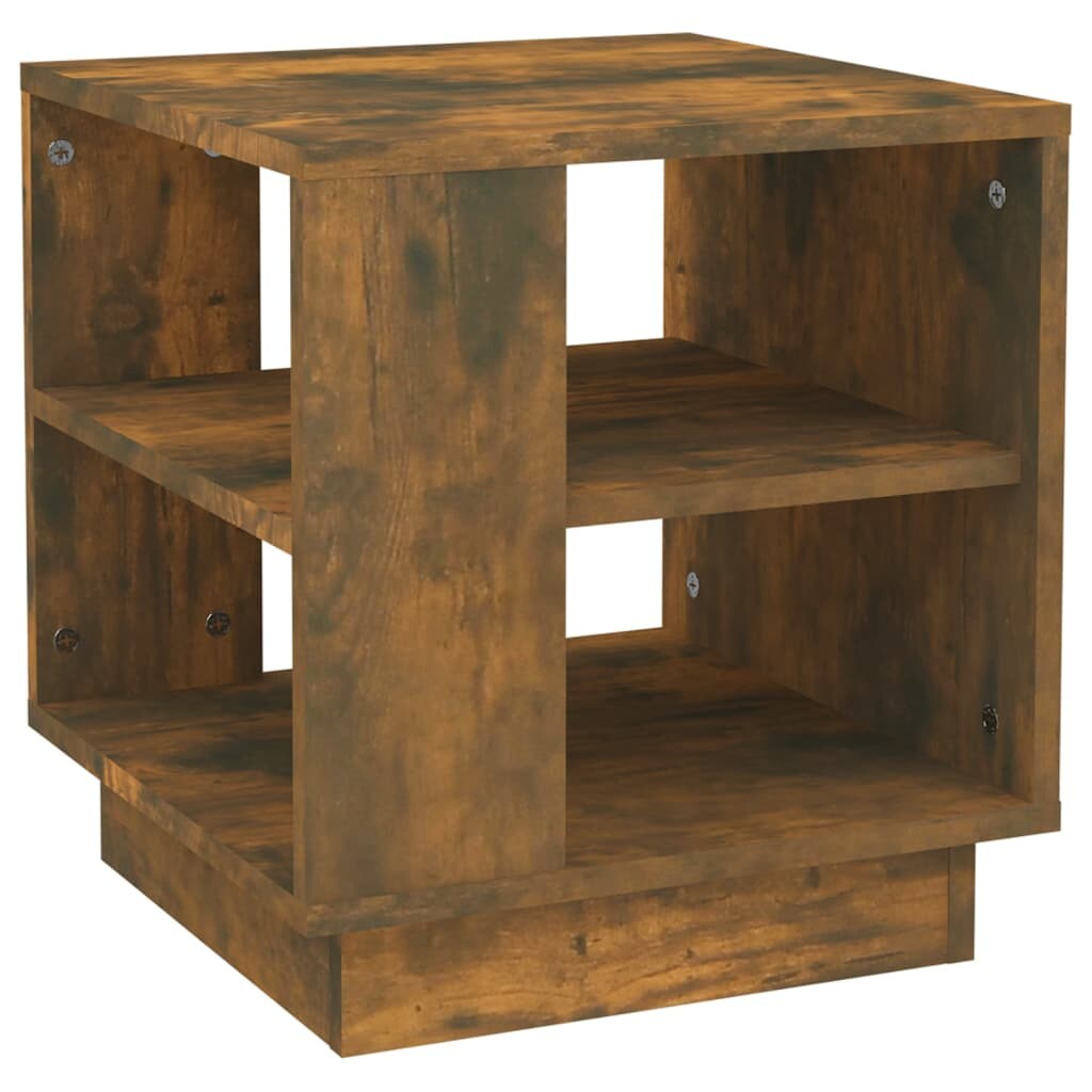 Mesa de centro madera de ingeniería roble ahumado 40x40x43 cm