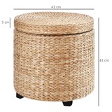 thumbnail of HOMCOM Pouf Contenitore Tondo Tavolino da Salotto con Rivestimento