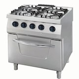 thumbnail of Heavy Duty fornuis - 4 branders - dubbel toestel - diepte 70 cm - gas incl. elektrische oven