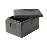 thumbnail of Thermo Future Box, Stapelbox 1/2 Euronorm, Isolierbox schwarz mit Deckel, 170 mm tief, 13 Liter, robust, nachhaltig aus EPP