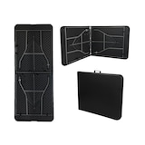 thumbnail of Conjunto de Mesa Dobrável 180cm e 6 Cadeiras com Asa Catering Preto O91